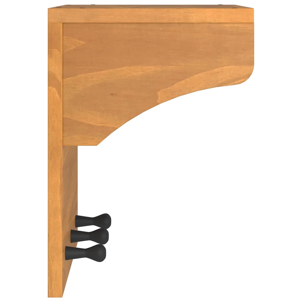 Wall-mounted Coat Rack SANDNES 43x30x42 cm Solid Wood Pine